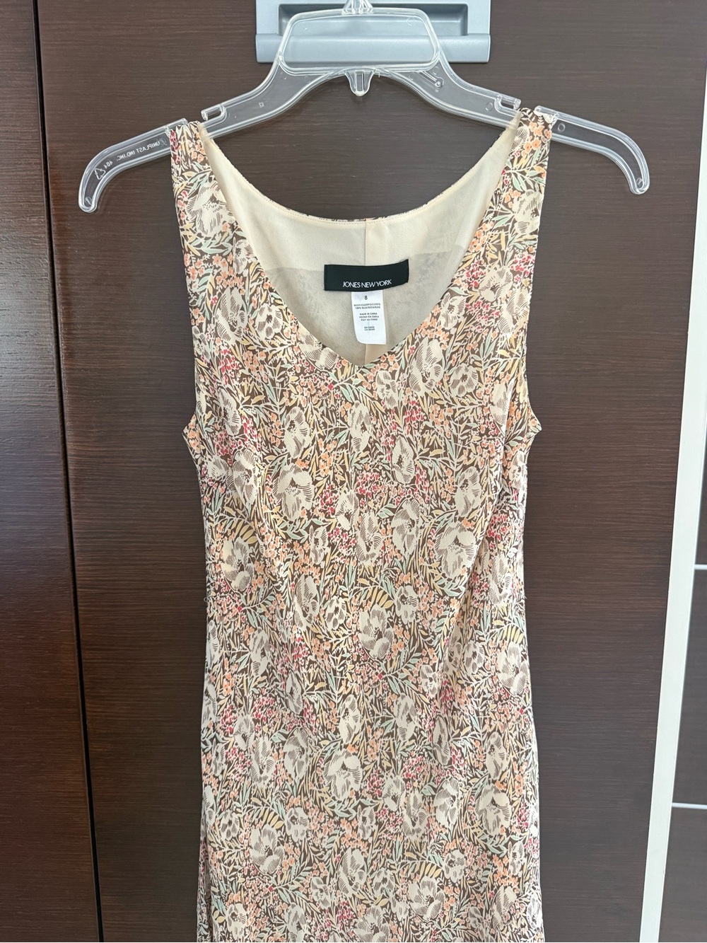 Jones New York 100% silk Sleeveless Floral Maxi - Picture 4 of 9
